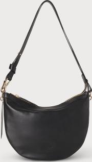 Sophia Black Leather Shoulder Bag 