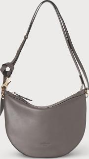 Sophia Grey Leather Shoulder Bag 