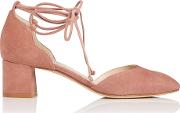 lali pink suede open courts