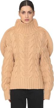 3d Handmade Wool Knit Turtleneck Sweater 