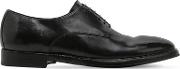Polished Leather Lace Up Derby Shoes 
