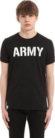 Army Printed Cotton Jersey T Shirt 