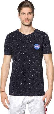 Nasa Stars Printed Cotton Jersey T Shirt 