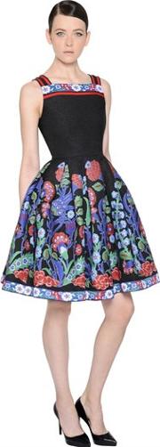 Floral Jacquard & Fil Coupe Dress 