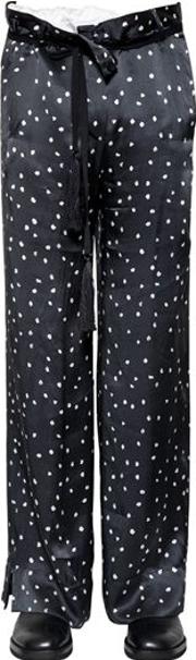 31.5cm Polka Dot Printed Silk Pants 
