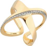 Siracusa Crisscross Diamond Ring 