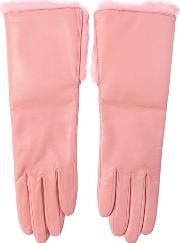 Nappa Leather Gloves Wrabbit Fur 
