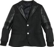 Wool Felt & Faux Leather Jacket 