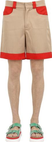 Two Tone Cotton Drill Shorts 