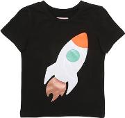 Rocket Patch Cotton Jersey T Shirt 