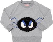 Spider Patch Cotton Jersey Sweatshirt 