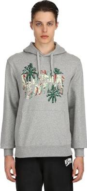 Hooded Palm Logo Cotton Sweatshirt 