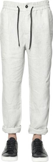 Linen Canvas Tailored Pants 