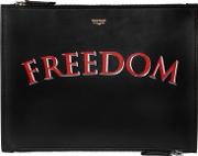 Hand Painted Freedom Leather Pouch 
