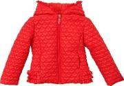 Hearts Quilted Nylon Puffer Jacket 