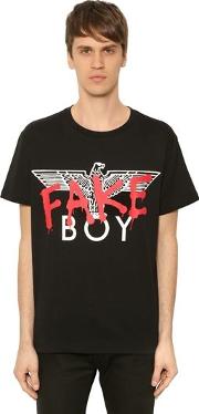 Boy Fake Printed Jersey T Shirt 