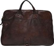 Vintage Effect Leather Briefcase 