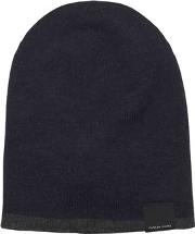 Reversible Wool Toque Beanie Hat 