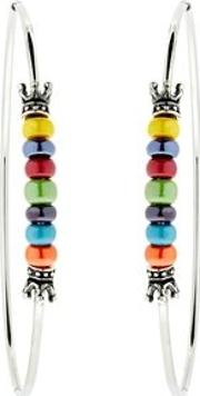 Big Hoops With Murano Glass Beads 