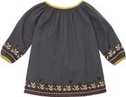 Embroidered Cotton Flannel Dress 