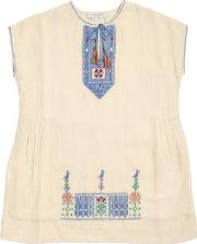 Embroidered Cotton Muslin Dress 