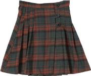 Plaid Flannel High Waist Skirt 