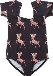 Bambi Print Lycra One Piece Swimsuit 