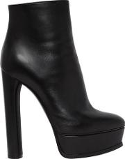 140mm Leather Ankle Boots 