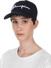 Logo Woven Cotton Baseball Hat 