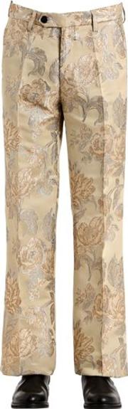 27cm Lurex Floral Jacquard Pants 