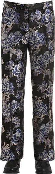 27cm Lurex Floral Jacquard Trousers 