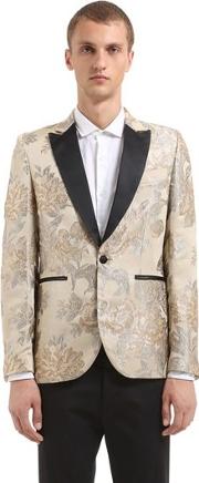 Floral Jacquard Evening Jacket 