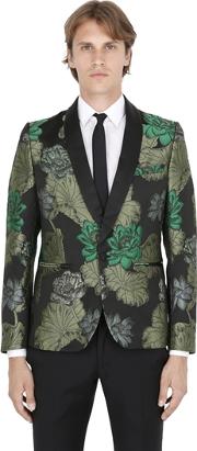 Floral Jacquard Evening Jacket 