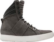 Nubuck Leather High Top Sneakers 