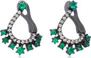 Diamond & Emerald Earrings 