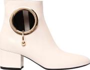 55mm Alice Cutout Leather Ankle Boots 