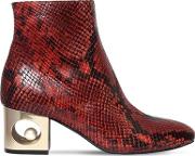 55mm Tiffany Snake Printed Leather Boots 