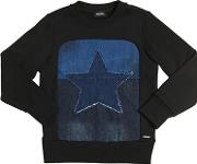Star Patch Cotton Sweatshirt 