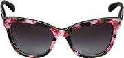 Butterfly Shape Roses Printed Sunglasses 