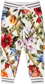 Floral Print Cotton Sweatpants 