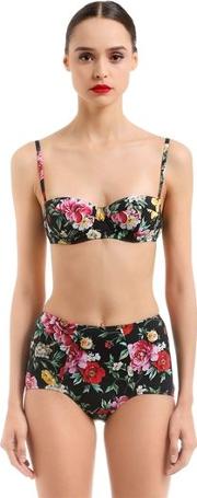 Roses Printed Lycra Bikini Top 