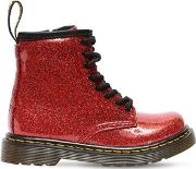 Glittered Faux Leather Boots 