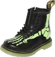 Glow In The Dark Printed Leather Boots 