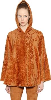 Reversible Hooded Fur Jacket 
