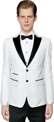 London Cotton Blend Tuxedo Jacket 