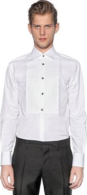 Plastron Tuxedo Cotton Poplin Shirt 