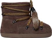 Suede Snow Ankle Boots W Fur Tassels 
