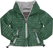 Hooded Quilted Nylon Down Jacket 