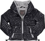 Hooded Quilted Nylon Down Jacket 