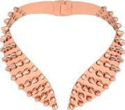 studded high collar necklace